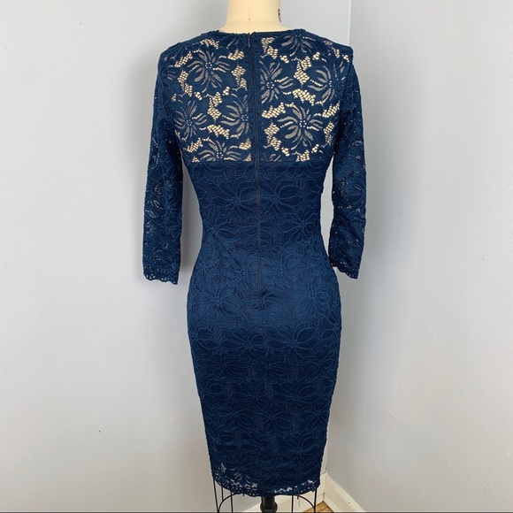 AX Paris Floral Mesh Bodycon Dress - Picture 3 of 8